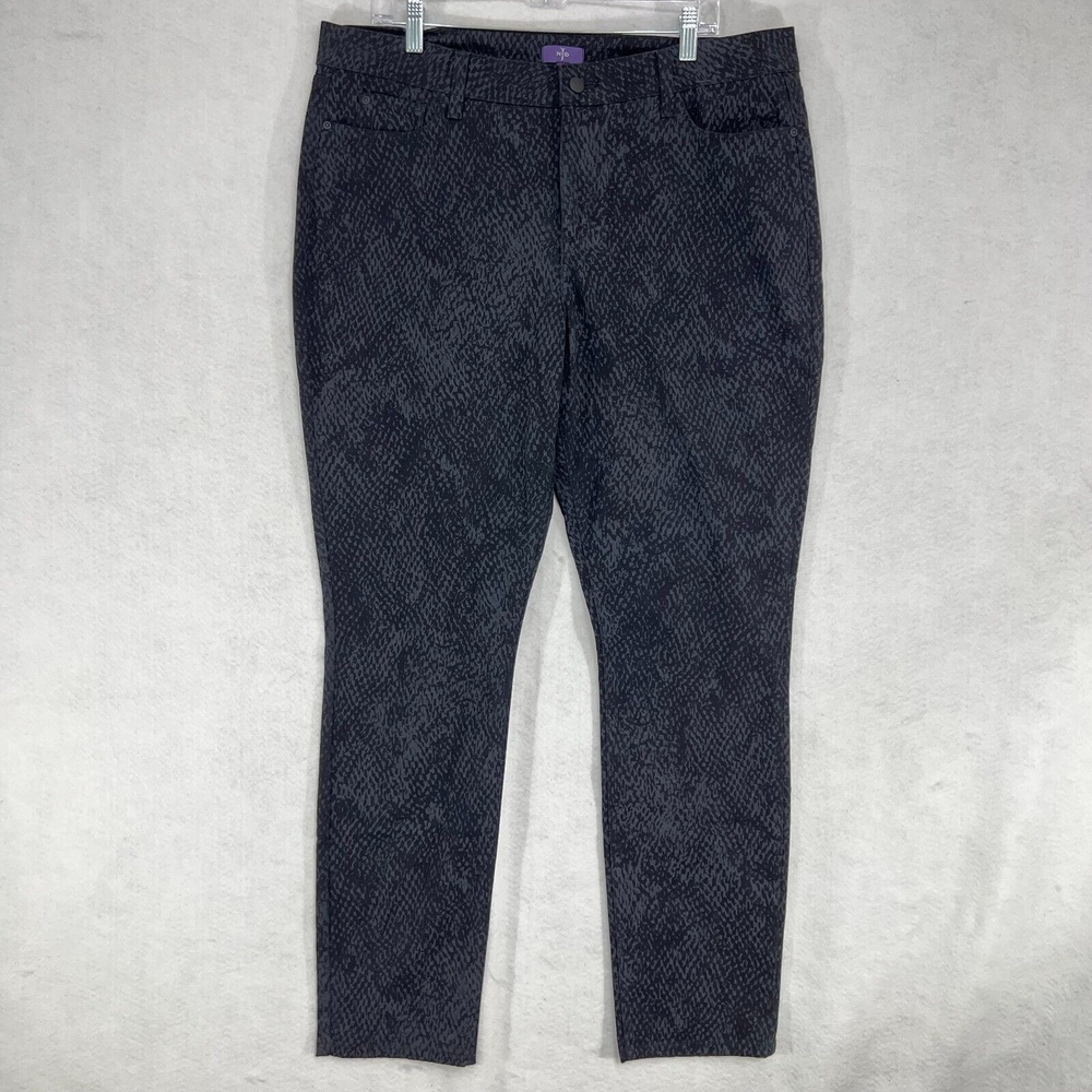 NYDJ Not Your Daughters Jeans Black Gray Design Leggings Pants Womens Size 16